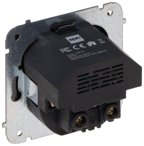 GNIAZDO POJEDYNCZE Z ZASILACZEM USB SANTRA/4188-19/EPN 230 V 16 A Elektro-Plast GNIAZDO POJEDYNCZE Z ZASILACZEM USB SANTRA/4188-19/EPN 230 V 16 A Elektro-Plast