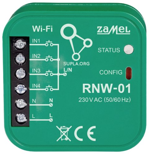 INTERFEJS WEJŚĆ RNW-01 Wi-Fi SUPLA ZAMEL INTERFEJS WEJŚĆ RNW-01 Wi-Fi SUPLA ZAMEL