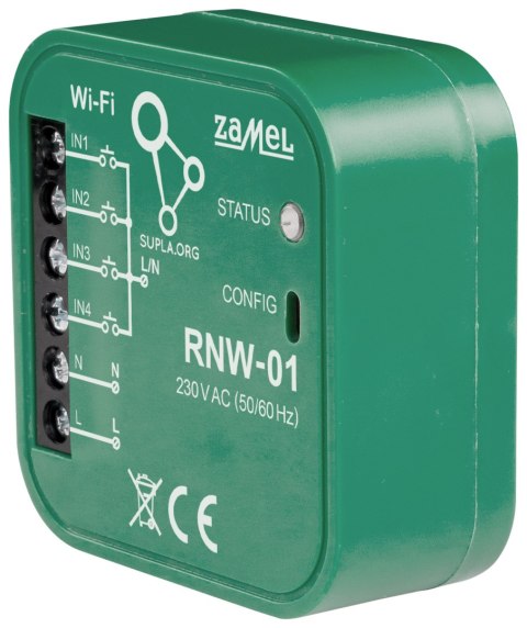 INTERFEJS WEJŚĆ RNW-01 Wi-Fi SUPLA ZAMEL INTERFEJS WEJŚĆ RNW-01 Wi-Fi SUPLA ZAMEL