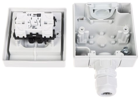 ŁĄCZNIK ŚWIECZNIKOWY PODWÓJNY AQUANT-LS2/EPN 250 V 10 A Elektro-Plast ŁĄCZNIK ŚWIECZNIKOWY PODWÓJNY AQUANT-LS2/EPN 250 V 10 A Elektro-Plast