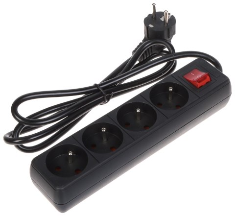LISTWA ZASILAJĄCA PR-1.5M-4G-SW/B (4 GNIAZDA) 1.3 m LISTWA ZASILAJĄCA PR-1.5M-4G-SW/B (4 GNIAZDA) 1.3 m