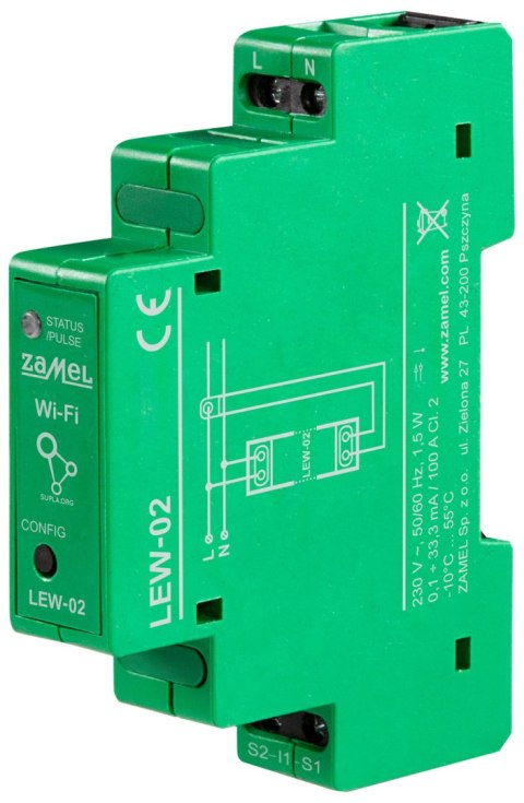 MONITOR ENERGII ELEKTRYCZNEJ LEW-02 JEDNOFAZOWY ZAMEL MONITOR ENERGII ELEKTRYCZNEJ LEW-02 JEDNOFAZOWY ZAMEL