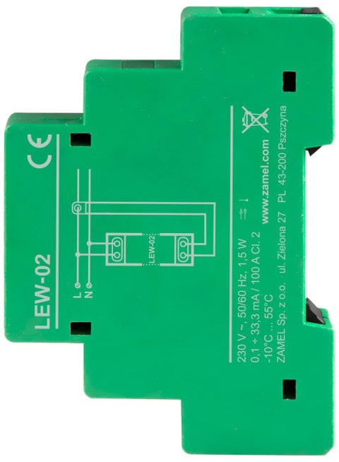 MONITOR ENERGII ELEKTRYCZNEJ LEW-02 JEDNOFAZOWY ZAMEL MONITOR ENERGII ELEKTRYCZNEJ LEW-02 JEDNOFAZOWY ZAMEL