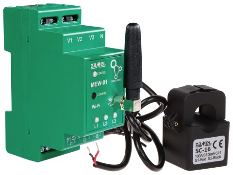 MONITOR ENERGII ELEKTRYCZNEJ MEW-01/ANT-1F JEDNOFAZOWY ZAMEL MONITOR ENERGII ELEKTRYCZNEJ MEW-01/ANT-1F JEDNOFAZOWY ZAMEL