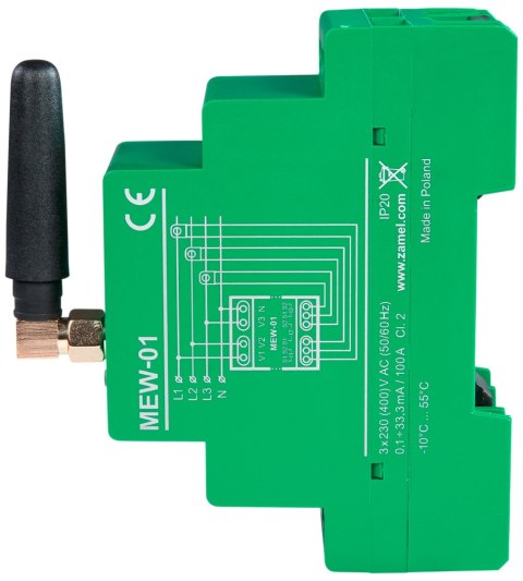 MONITOR ENERGII ELEKTRYCZNEJ MEW-01/ANT SUPLA TRÓJFAZOWY ZAMEL MONITOR ENERGII ELEKTRYCZNEJ MEW-01/ANT SUPLA TRÓJFAZOWY ZAMEL