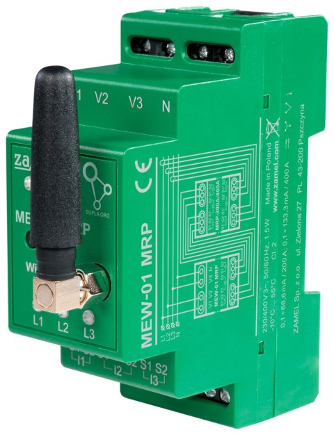 MONITOR ENERGII ELEKTRYCZNEJ MEW-01/MRP TRÓJFAZOWY ZAMEL MONITOR ENERGII ELEKTRYCZNEJ MEW-01/MRP TRÓJFAZOWY ZAMEL