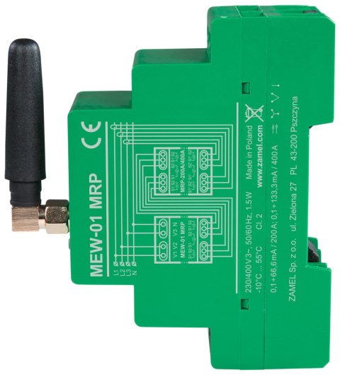 MONITOR ENERGII ELEKTRYCZNEJ MEW-01/MRP TRÓJFAZOWY ZAMEL MONITOR ENERGII ELEKTRYCZNEJ MEW-01/MRP TRÓJFAZOWY ZAMEL