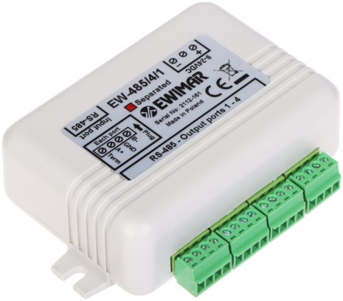 DYSTRYBUTOR MAGISTRALI RS-485 EW-485/4/1/SO Z SEPARACJĄ OPTYCZNĄ DYSTRYBUTOR MAGISTRALI RS-485 EW-485/4/1/SO Z SEPARACJĄ OPTYCZNĄ