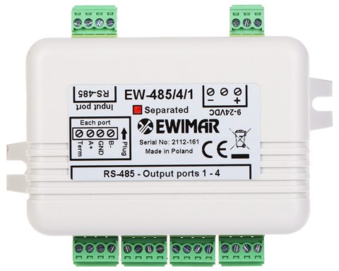 DYSTRYBUTOR MAGISTRALI RS-485 EW-485/4/1/SO Z SEPARACJĄ OPTYCZNĄ DYSTRYBUTOR MAGISTRALI RS-485 EW-485/4/1/SO Z SEPARACJĄ OPTYCZNĄ