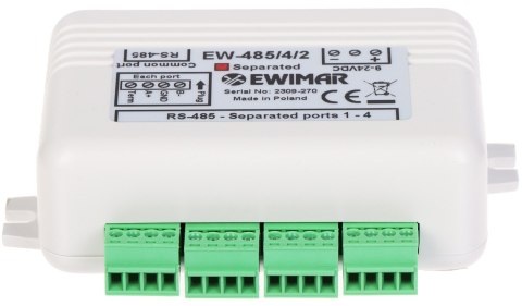 DYSTRYBUTOR MAGISTRALI RS-485 EW-485/4/2/SO Z SEPARACJĄ OPTYCZNĄ DYSTRYBUTOR MAGISTRALI RS-485 EW-485/4/2/SO Z SEPARACJĄ OPTYCZNĄ
