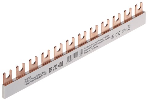 SZYNA ŁĄCZENIOWA ZASILAJĄCA GRZEBIENIOWA EVG-1PHAS/12M 10 mm² 230 V / 400 V AC EATON SZYNA ŁĄCZENIOWA ZASILAJĄCA GRZEBIENIOWA EVG-1PHAS/12M 10 mm² 230 V / 400 V AC EATON