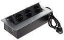 LISTWA ZASILAJĄCA MEBLOWA FPS-3S/CABLE (3 GNIAZDA)