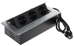 LISTWA ZASILAJĄCA MEBLOWA FPS-3S/CABLE (3 GNIAZDA)
