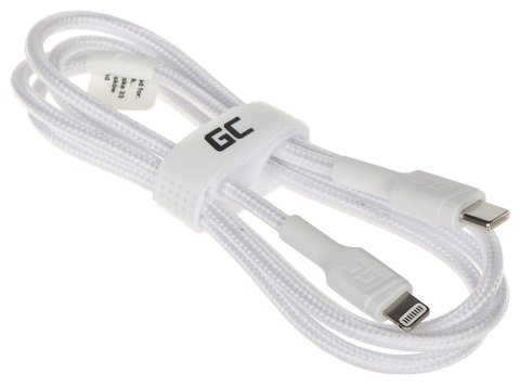 PRZEWÓD USB-C/LIGHTNING/1M/W-GC PowerStream 1 m Green Cell PRZEWÓD USB-C/LIGHTNING/1M/W-GC PowerStream 1 m Green Cell