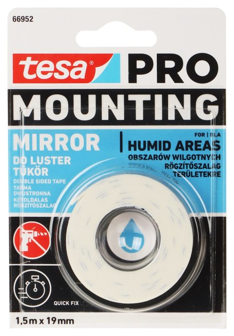 DWUSTRONNA TAŚMA MONTAŻOWA MOUNTING-PRO/MIRROR/1.5X19 TESA DWUSTRONNA TAŚMA MONTAŻOWA MOUNTING-PRO/MIRROR/1.5X19 TESA