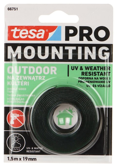 DWUSTRONNA TAŚMA MONTAŻOWA MOUNTING-PRO/OUTDOOR/1.5X19 TESA DWUSTRONNA TAŚMA MONTAŻOWA MOUNTING-PRO/OUTDOOR/1.5X19 TESA