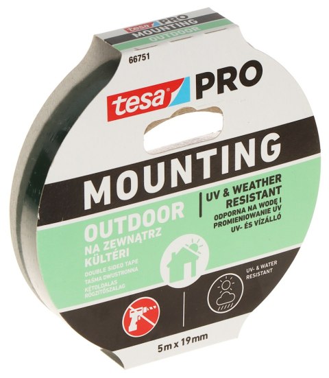 DWUSTRONNA TAŚMA MONTAŻOWA MOUNTING-PRO/OUTDOOR/5X19 TESA DWUSTRONNA TAŚMA MONTAŻOWA MOUNTING-PRO/OUTDOOR/5X19 TESA