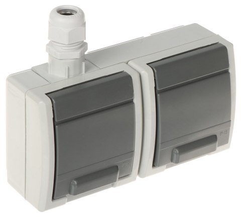GNIAZDO NATYNKOWE PODWÓJNE AQUANT-G2/V1/EPN 230 V AC 16 A IP65 Elektro-Plast GNIAZDO NATYNKOWE PODWÓJNE AQUANT-G2/V1/EPN 230 V AC 16 A IP65 Elektro-Plast