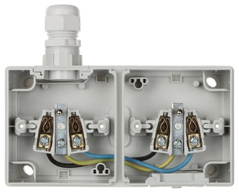 GNIAZDO NATYNKOWE PODWÓJNE AQUANT-G2/V1/EPN 230 V AC 16 A IP65 Elektro-Plast GNIAZDO NATYNKOWE PODWÓJNE AQUANT-G2/V1/EPN 230 V AC 16 A IP65 Elektro-Plast