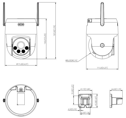 KAMERA IP OBROTOWA ZEWNĘTRZNA SD2A500HB-GN-AW-PV-0400-S2 Wi-Fi - 5 Mpx 4 mm DAHUA KAMERA IP OBROTOWA ZEWNĘTRZNA SD2A500HB-GN-AW-PV-0400-S2 Wi-Fi - 5 Mpx 4 mm DAHUA