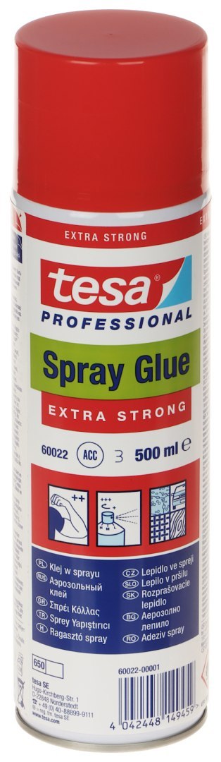 KLEJ SPRAY-GLUE/500ML SPRAY 500 ml TESA KLEJ SPRAY-GLUE/500ML SPRAY 500 ml TESA