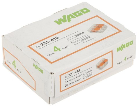 KOSTKA ELEKTRYCZNA WAGO-221-413*P50 KOSTKA ELEKTRYCZNA WAGO-221-413*P50
