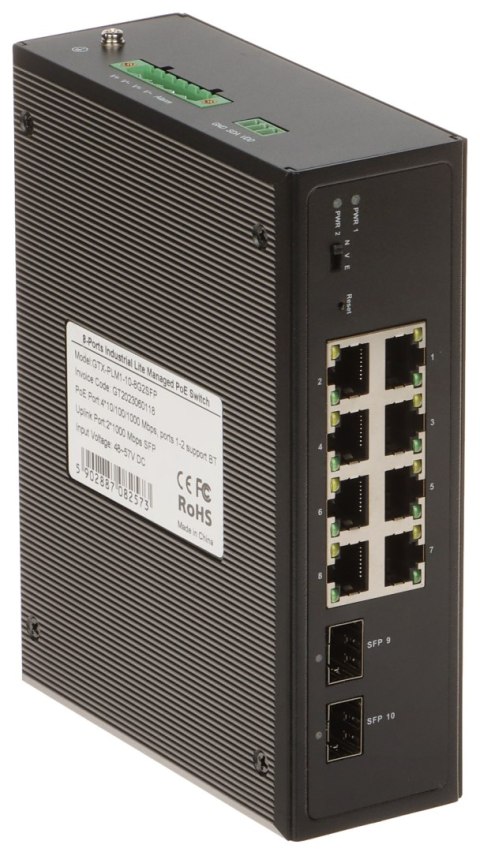 SWITCH PRZEMYSŁOWY POE GTX-PLM1-10-8G2SFP 8-PORTOWY SFP SWITCH PRZEMYSŁOWY POE GTX-PLM1-10-8G2SFP 8-PORTOWY SFP