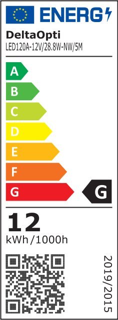 TAŚMA LED LED120A-12V/28.8W-NW/5M 5 m - 4000 K TAŚMA LED LED120A-12V/28.8W-NW/5M 5 m - 4000 K