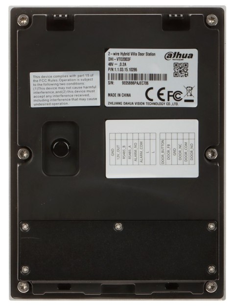 ZESTAW WIDEODOMOFONOWY KTX02(F) Wi-Fi / 2-Wire DAHUA ZESTAW WIDEODOMOFONOWY KTX02(F) Wi-Fi / 2-Wire DAHUA
