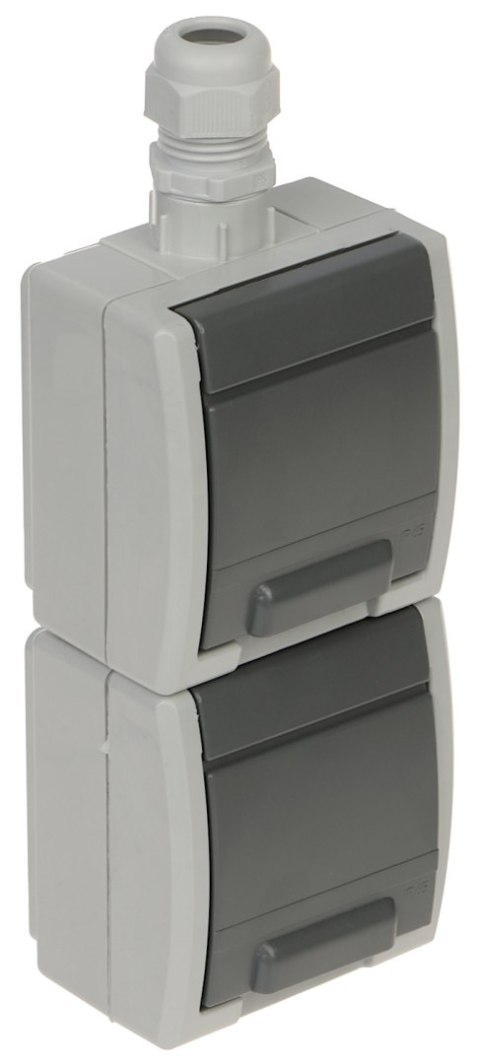 GNIAZDO NATYNKOWE PODWÓJNE AQUANT-G2/V2/EPN 230 V AC 16 A IP65 Elektro-Plast GNIAZDO NATYNKOWE PODWÓJNE AQUANT-G2/V2/EPN 230 V AC 16 A IP65 Elektro-Plast
