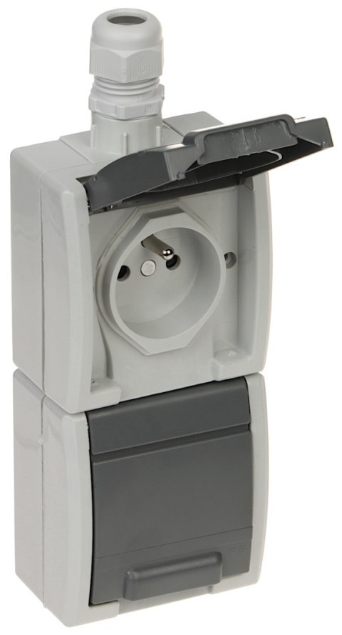 GNIAZDO NATYNKOWE PODWÓJNE AQUANT-G2/V2/EPN 230 V AC 16 A IP65 Elektro-Plast GNIAZDO NATYNKOWE PODWÓJNE AQUANT-G2/V2/EPN 230 V AC 16 A IP65 Elektro-Plast