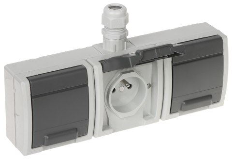 GNIAZDO NATYNKOWE POTRÓJNE AQUANT-G3/EPN 230 V AC 16 A IP65 Elektro-Plast GNIAZDO NATYNKOWE POTRÓJNE AQUANT-G3/EPN 230 V AC 16 A IP65 Elektro-Plast