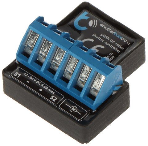 INTELIGENTNY STEROWNIK ROLET SHUTTERBOX-DC-V2/BLEBOX Wi-Fi, 12 ... 24 V DC INTELIGENTNY STEROWNIK ROLET SHUTTERBOX-DC-V2/BLEBOX Wi-Fi, 12 ... 24 V DC