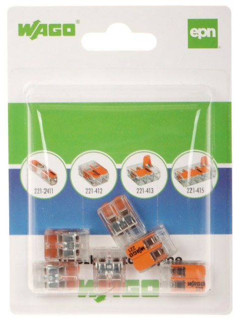 KOSTKA ELEKTRYCZNA WAGO-221-412*P6 KOSTKA ELEKTRYCZNA WAGO-221-412*P6