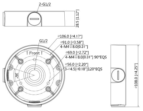 UCHWYT KAMERY PFA139-B DAHUA UCHWYT KAMERY PFA139-B DAHUA