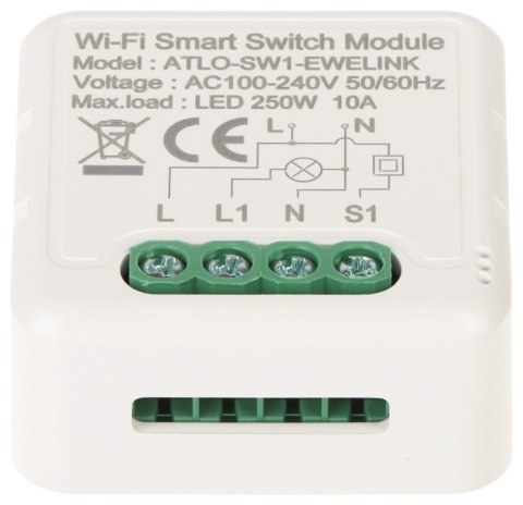 INTELIGENTNY STEROWNIK OŚWIETLENIA LED ATLO-SW1-EWELINK Wi-Fi, eWeLink INTELIGENTNY STEROWNIK OŚWIETLENIA LED ATLO-SW1-EWELINK Wi-Fi, eWeLink