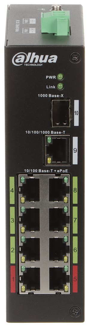 SWITCH PRZEMYSŁOWY POE/EPOE LR2110-8ET-120-V2 8-PORTOWY SFP DAHUA SWITCH PRZEMYSŁOWY POE/EPOE LR2110-8ET-120-V2 8-PORTOWY SFP DAHUA