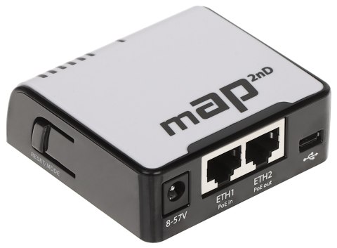 PUNKT DOSTĘPOWY MAP-2ND mAP, 2.4 GHz 300 Mb/s MIKROTIK PUNKT DOSTĘPOWY MAP-2ND mAP, 2.4 GHz 300 Mb/s MIKROTIK