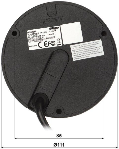 KAMERA WANDALOODPORNA IP IPC-HDBW3541E-AS-0280B-S2-BLACK WizSense - 5 Mpx 2.8 mm DAHUA KAMERA WANDALOODPORNA IP IPC-HDBW3541E-AS-0280B-S2-BLACK WizSense - 5 Mpx 2.8 mm DAHUA
