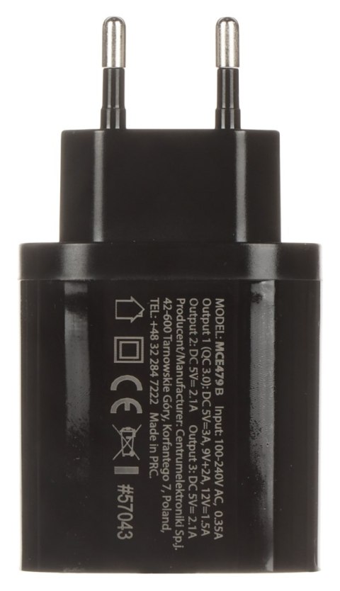 ŁADOWARKA SIECIOWA USB MCE-479B MACLEAN ENERGY ŁADOWARKA SIECIOWA USB MCE-479B MACLEAN ENERGY