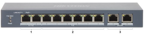 SWITCH POE DS-3E1310HP-EI 8-PORTOWY Hikvision SWITCH POE DS-3E1310HP-EI 8-PORTOWY Hikvision