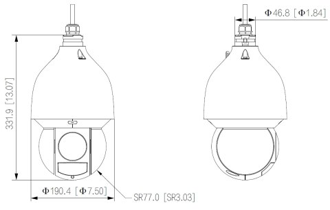 KAMERA IP SZYBKOOBROTOWA ZEWNĘTRZNA SD5A425GA-HNR - 3.7 Mpx 5.4 ... 135 mm DAHUA KAMERA IP SZYBKOOBROTOWA ZEWNĘTRZNA SD5A425GA-HNR - 3.7 Mpx 5.4 ... 135 mm DAHUA