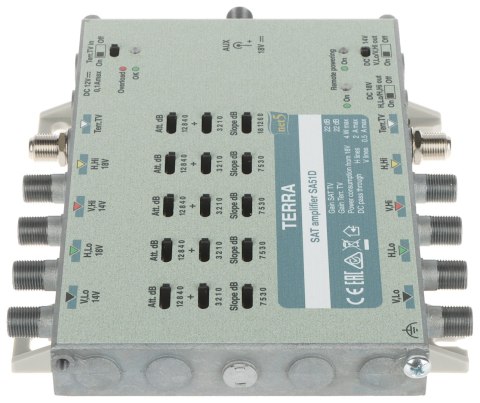 WZMACNIACZ DO MULTISWITCHY SA-51D 5 WEJŚĆ / 5 WYJŚĆ TERRA WZMACNIACZ DO MULTISWITCHY SA-51D 5 WEJŚĆ / 5 WYJŚĆ TERRA