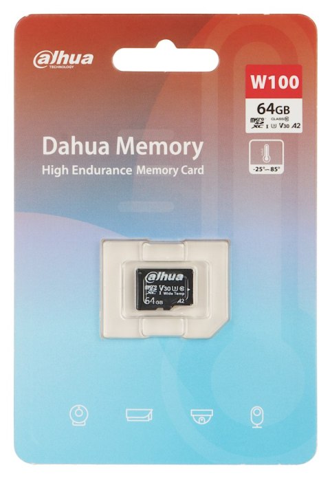 KARTA PAMIĘCI TF-W100-64GB microSD UHS-I, SDXC 64 GB DAHUA KARTA PAMIĘCI TF-W100-64GB microSD UHS-I, SDXC 64 GB DAHUA