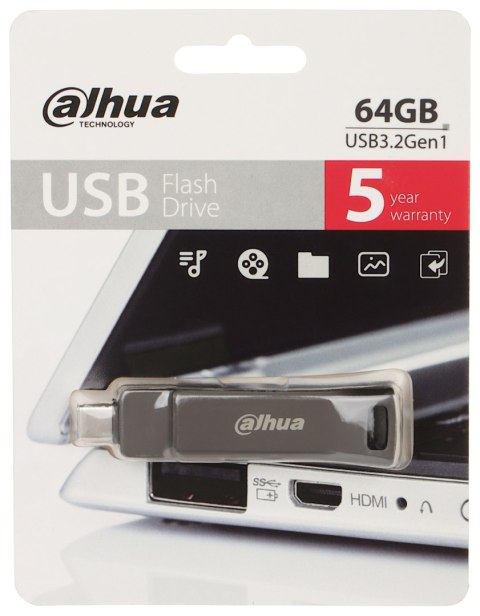 PENDRIVE USB-P629-32-64GB 64 GB USB 3.2 Gen 1 DAHUA PENDRIVE USB-P629-32-64GB 64 GB USB 3.2 Gen 1 DAHUA