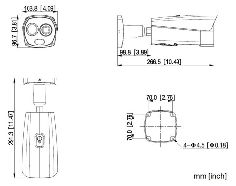 HYBRYDOWA KAMERA TERMOWIZYJNA IP TPC-BF2241-TB7F8-S2 7.0 mm - 960p, 8.0 mm - 4 Mpx DAHUA HYBRYDOWA KAMERA TERMOWIZYJNA IP TPC-BF2241-TB7F8-S2 7.0 mm - 960p, 8.0 mm - 4 Mpx DAHUA