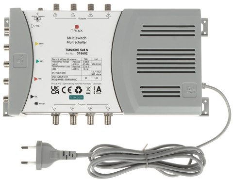 MULTISWITCH TMS-5/8S 5 WEJŚĆ / 8 WYJŚĆ TRIAX MULTISWITCH TMS-5/8S 5 WEJŚĆ / 8 WYJŚĆ TRIAX
