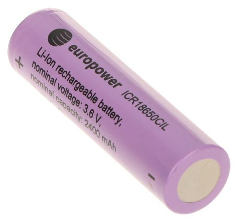 AKUMULATOR LI-ION BAT-ICR18650CIL/EP 3.6 V EUROPOWER AKUMULATOR LI-ION BAT-ICR18650CIL/EP 3.6 V EUROPOWER