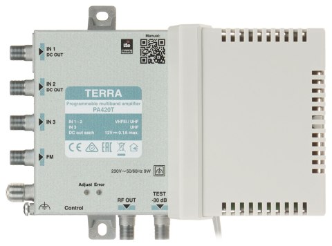 PROGRAMOWALNY WZMACNIACZ WIELOZAKRESOWY PA-420T TERRA PROGRAMOWALNY WZMACNIACZ WIELOZAKRESOWY PA-420T TERRA