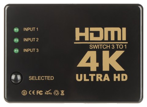 PRZEŁĄCZNIK HDMI-SW-3/1-IR-4K PRZEŁĄCZNIK HDMI-SW-3/1-IR-4K
